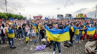 Ukrainische Fans in Düsseldorf