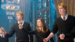 Die Weasley-Schauspieler von Harry Potter bei Dreharbeiten 