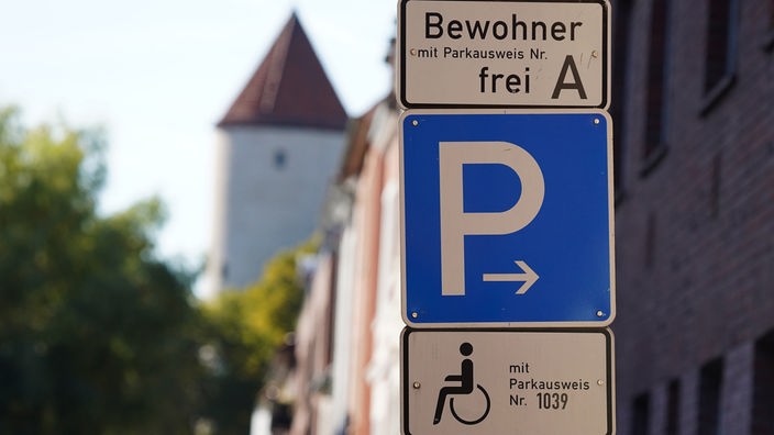Ein Parkschild in Münster.