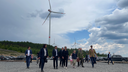 Habeck und Neubaur bei der Eröffnung des Windparks