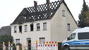 Ausgebranntes Haus in Detmold