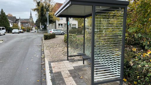 Bushaltestelle in Werl, an der kein Bus hält