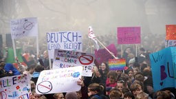 Demo, gegen Rechtsextremismus, Schüler
