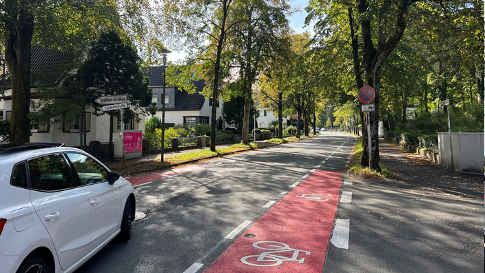 Eine Fahrradstraße in Lüdenscheid