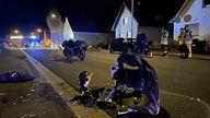 Motorrad wird bei Unfall zerfetzt