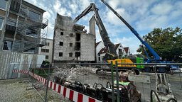 Bagger auf der Baustelle in Paderborn