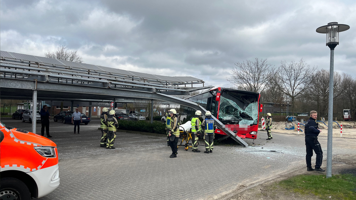 Der Unfallort des Busses