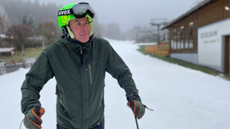 Michael Guney vom Sorpesee war einer der ersten Ski-Fahrer