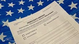 Stimmzettel für Vorwahlen der US-Demokraten