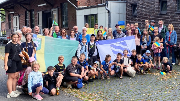 Die Ukrainische Ferienfreizeit bei der Ankunft in Billerbeck