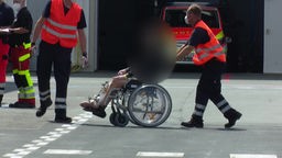 verletzte Ukrainer im Rollstuhl