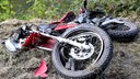 Das Motorrad am Unfallort