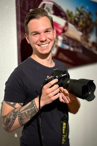 Daniel Schröder aus Warstein mit seiner Kamera