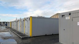 Container-Siedlung für Wohnungslose