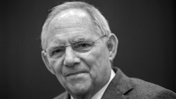 Wolfgang Schäuble (CDU), ehemaliger Bundesfinanzminister, aufgenommen während eines Interviews in Berlin