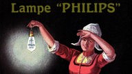 Werbung für die Glühlampen von Philips