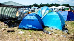 Zeltplatz bei einem Festival