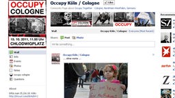 Facebook-Fanseite von Occupy Cologne