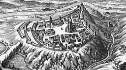 Stich von Tábor aus dem Jahr 1645