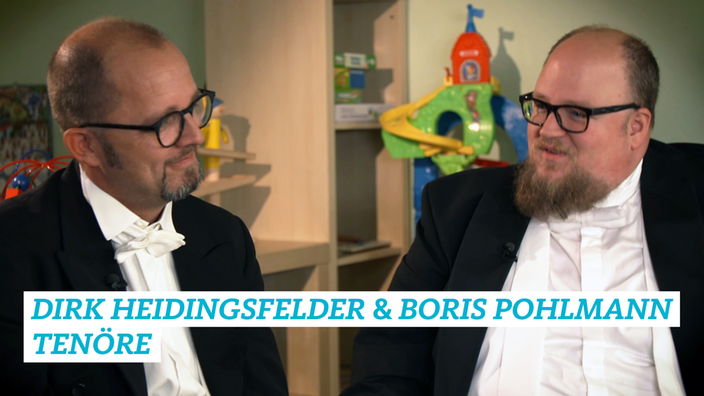 Tenöre Dirk Heidingsfelder und Boris Pohlmann aus dem WDR Rundfunkchor