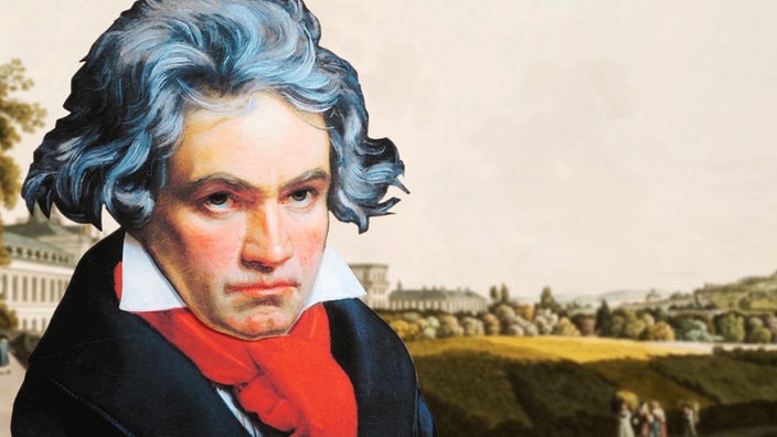 Freigestelltes Porträt von Beethoven.