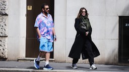 Adam Sandler und seine Frau Jackie beim shoppen in Mailand. 