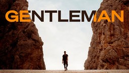 Cover des Albums "Mad World" von Gentleman: Blick auf Gentleman in der Ferne zwischen Felswänden