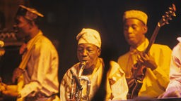 Fela Kuti auf der Bühne