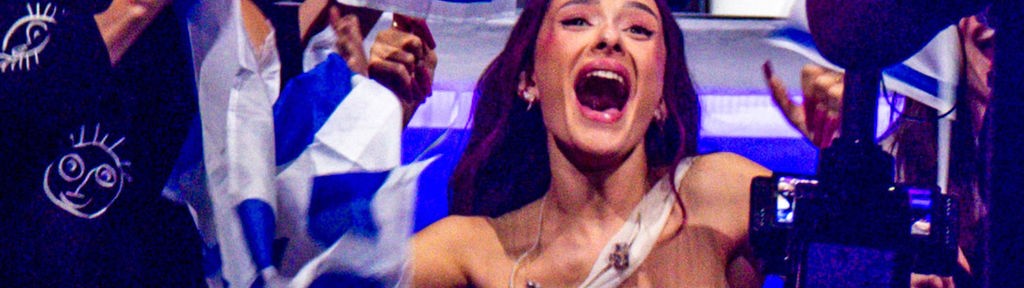Eden Golan jubelt nach dem Erreichen Israels des Finales beim Eurovision Song Contest (ESC) 2024