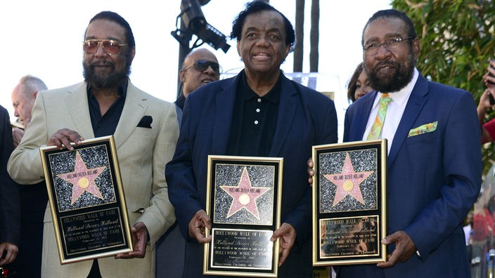 US songwriters and producers Eddie Holland, Lamont Dozier and Brian Holland are honored with a star on the Hollywood Walk of Fame in Hollywood, 