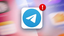 App Telegram mit ausrufe Zeichen