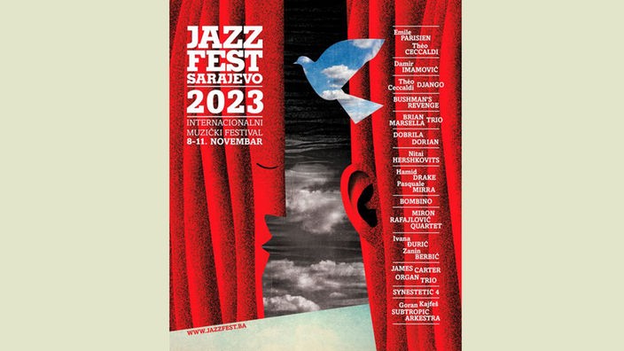 Plakat za Jazz Fest Sarajevo 2023 