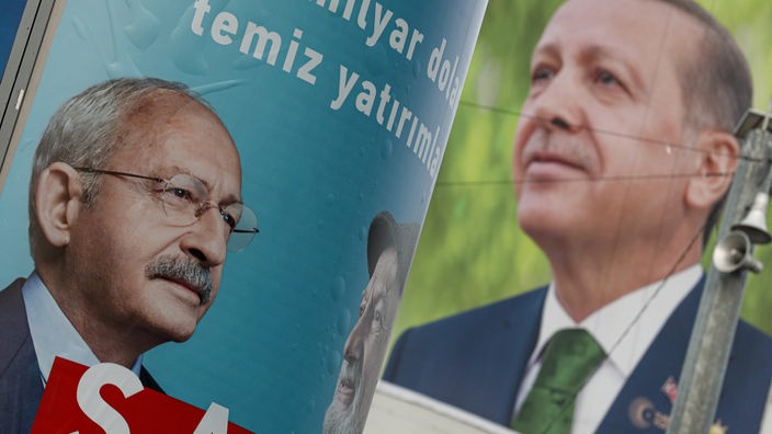 Wahlkampfplakat in Ankara, Türkei – 11. Mai 2023