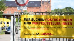 Gendersprache auf einem Plakat der Deutschen Post