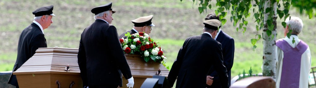 Beerdigung mit Priester