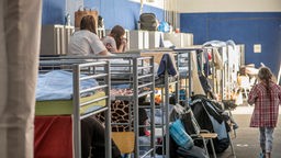Flüchtingsunterkunft in der Turnhalle des Gymnasiums Kirchseeon