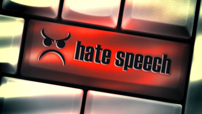 Simbol “Govor mržnje” na kompjuterskoj tastaturi