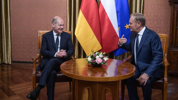 Donald Tusk i Olaf Scholz w Warszawie