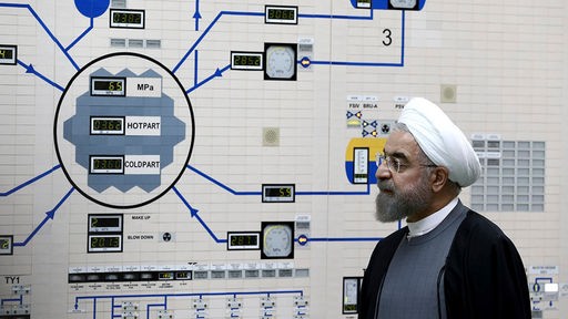  Irans Präsident Hassan Ruhani besucht das Atomkraftwerk Bushehr, 07.05.2019