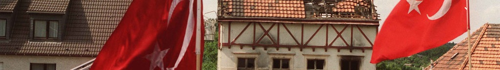 Ruine nach dem Brandanschlag in Solingen 1993.