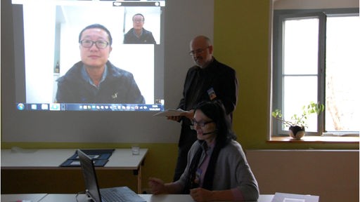 Cixin Liu wird bei dem Kurd Laßwitz Preis 2017 per Videoschalte dazugeschaltet.