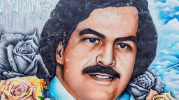 Wandmalerei von Pablo Escobar in El Barrio Pablo.