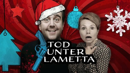 Podcast Cover "Tod unter Lametta" mit Bastian Pastewka  und Annette Frier