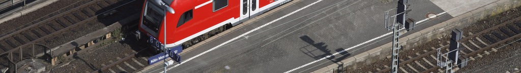Ein Zug der DB Regio am Bahnhof Köln Deutz