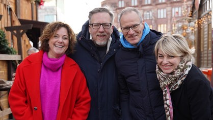 Steffi Neu, Thomas Bug, Jan Malte Andresen, Sabine Heinrich bei dem WDR 2 Weihnachtswunder in Dortmund