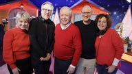 WDR 2 Weihnachtswunder am Sonntag (17.12.2023): Sabine Heinrich, Jan Malte Andresen, Tom Buhrow, Thomas Bug, Steffi Neu (v.l.n.r.)