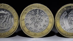 Ein-Euro-Münzen aus Griechenland, Portugal und Spanien