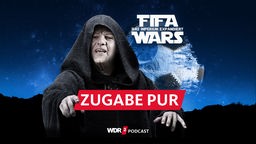 Satirische Fotomontage: Gianni Infantino als böser Imperator aus Star Wars mit Kapuzenumhang, im Hintergrund der Todesstern in Fußball-Optik