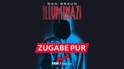 Satirische Fotomontage im Stil von Dan Browns Bestseller Illuminati - die gesichtslose Figur mit Kapuzenumhang ist blau statt rot, der Titel abgewandelt zu Illuminazi