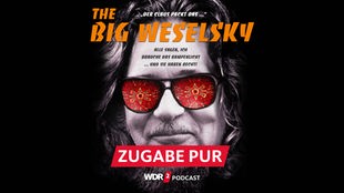 Satirische Fotomontage: Plakat des Kultfilms Big Lebowski, ein langhaariger Mann mit bunter Hippiebrille und dem Gesicht von Claus Weselsky, Titel: The Big Weselsky